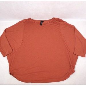 Focus Casual Life Women's Sz XL Burnt Orange Dolman Long Sleeve Top Shirt